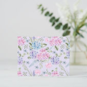 Pastel Waterverf gemengd Kleur Hydrangea Flowers Briefkaart (Staand voorkant)