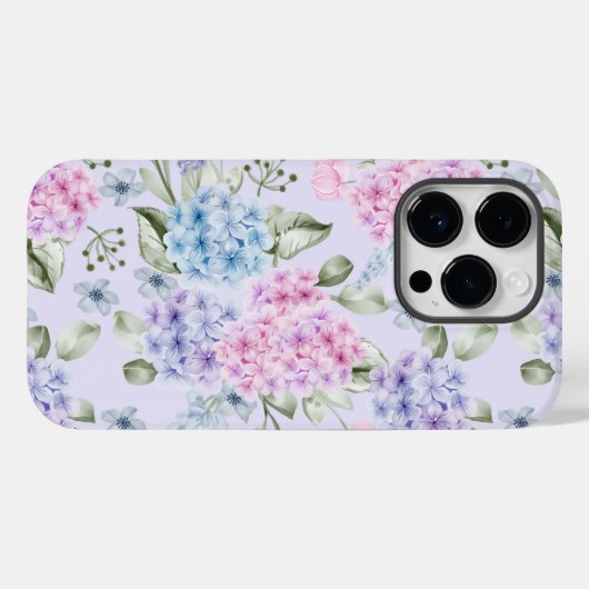 Pastel Waterverf gemengd Kleur Hydrangea Flowers Case-Mate iPhone Case (Achterkant (horizontaal))