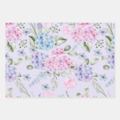 Pastel Waterverf gemengd Kleur Hydrangea Flowers Inpakpapier Vel (Voorkant 2)