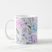 Pastel Waterverf gemengd Kleur Hydrangea Flowers Koffiemok (Links)