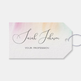 Pastel Waterverf gepersonaliseerd Cadeaulabel