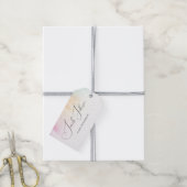 Pastel Waterverf gepersonaliseerd Cadeaulabel (Met Touw)