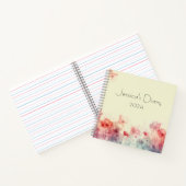 Pastel Waterverf gepersonaliseerd dagboek Notitieb Notitieboek (Binnen)