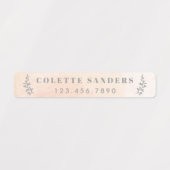Pastel Waterverf Gepersonaliseerde Naam Labels (Design 1)