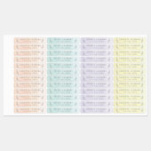 Pastel Waterverf Gepersonaliseerde Naam Labels (Vel)