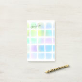  pastel waterverf geschilderd ontwerpaangepast post-it® notes (Op bureau)