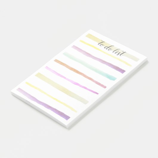  pastel waterverf geschilderd ontwerpaangepast post-it® notes (Schuin)
