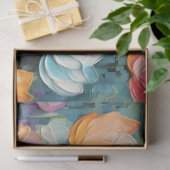 Pastel Waterverf geschilderd Waterlelies Decoupage Tissuepapier (Geschenk)