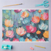 Pastel Waterverf geschilderd Waterlelies Decoupage Tissuepapier (Craft)