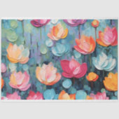 Pastel Waterverf geschilderd Waterlelies Decoupage Tissuepapier (Voorkant)