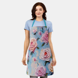 pastel Waterverf geschilderde bloemen Schort