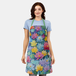  pastel Waterverf geschilderde bloemen Schort