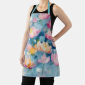 pastel Waterverf geschilderde bloemen Schort (Insitu)