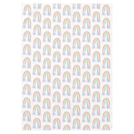 pastel waterverf geschilderde regenboogkinderen ki tafelkleed (Voorkant)