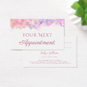 pastel waterverf glitter Appointment Card Visitekaartje (Bureau)