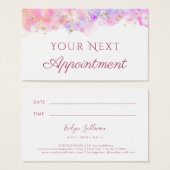 pastel waterverf glitter Appointment Card Visitekaartje (Voorkant /achterkant)