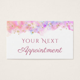 pastel waterverf glitter Appointment Card Visitekaartje