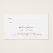 pastel waterverf glitter Appointment Card Visitekaartje (Achterkant)