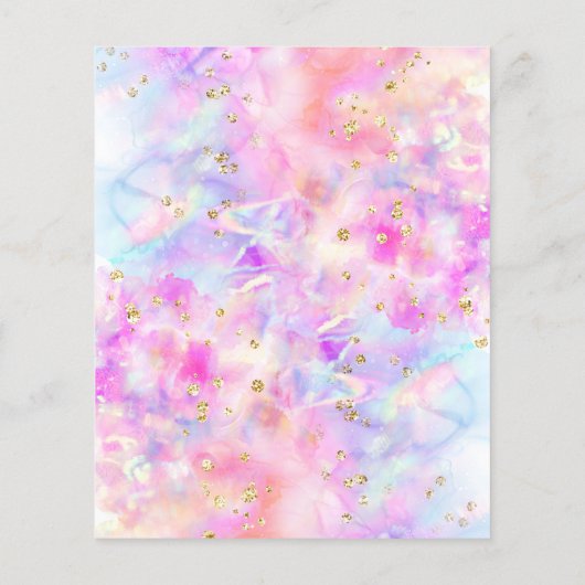 pastel waterverf glitter flyer (Achterkant)