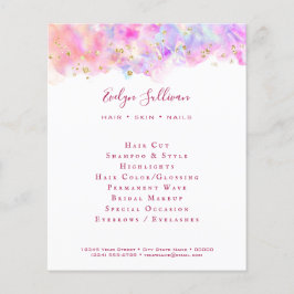 pastel waterverf glitter flyer