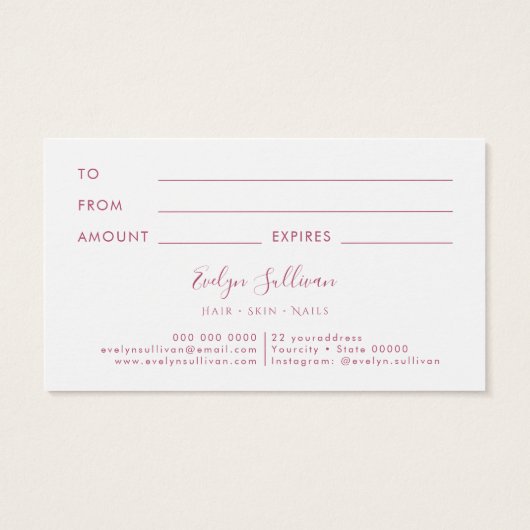 pastel waterverf glitter Gift Kaart (Achterkant)