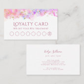 pastel waterverf glitter loyalty visitekaartje (Voorkant / Achterkant)