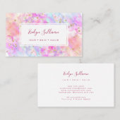 pastel waterverf glitter visitekaartje (Voorkant / Achterkant)