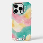 Pastel Waterverf Golven en bloemen Case-Mate iPhone Case (Achterkant)