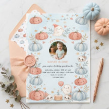 Pastel Waterverf Griezelen Eerste Verjaardag Hallo