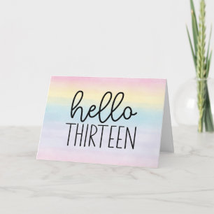 Pastel Waterverf Hallo Kaart