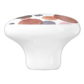 Pastel Waterverf hand gekleurd pokkendot decor Keramische Knop (Zijkant)