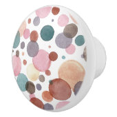 Pastel Waterverf hand gekleurd pokkendot decor Keramische Knop (Rechts)