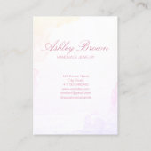 Pastel Waterverf Handgemaakte Sieraden Oorbel Disp Visitekaartje (Achterkant)