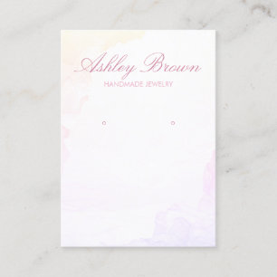 Pastel Waterverf Handgemaakte Sieraden Oorbel Disp Visitekaartje