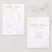 Pastel Waterverf Handgemaakte Sieraden Oorbel Disp Visitekaartje (Voorkant / Achterkant)