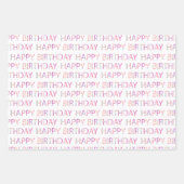 Pastel Waterverf Happy Birthday Gift Wrap Sheets Inpakpapier Vel (Voorkant)