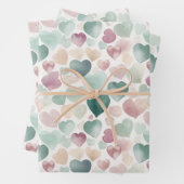  Pastel Waterverf Hartpatroon Inpakpapier Vel (In situ)