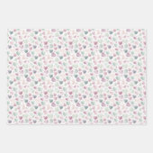 Pastel Waterverf Hartpatroon Inpakpapier Vel (Voorkant 2)