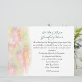 Pastel Waterverf Hearts Repetitie Diner Uitnodigt Kaart (Staand voorkant)