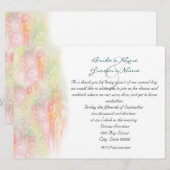 Pastel Waterverf Hearts Repetitie Diner Uitnodigt Kaart (Voorkant / Achterkant)