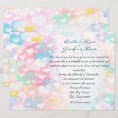 Pastel Waterverf Hearts Repetitie Diner Uitnodigt Kaart (Voorkant / Achterkant)