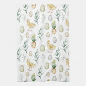 Pastel Waterverf Hyacint Chicks Eggs Easter Gift Theedoek (Verticaal)