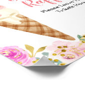 Pastel Waterverf ijs Draad Raffle Poster (Hoek)