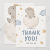 Pastel Waterverf Illustratief Baby shower Bedankkaart (Voorkant / Achterkant)