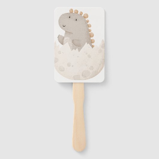Pastel Waterverf Illustratief Baby shower Handwaaier (Achterkant)