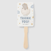 Pastel Waterverf Illustratief Baby shower Handwaaier (Voorkant)