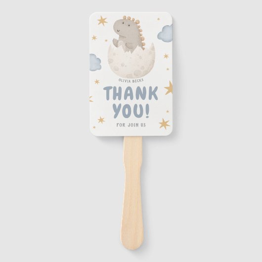 Pastel Waterverf Illustratief Baby shower Handwaaier (Voorkant)