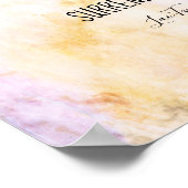 pastel waterverf inspirerend zen citaat Lao Tzu Poster (Hoek)