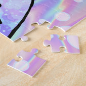 Pastel Waterverf Iridescent Narwhal Jigsaw Puzzel (Zijkant)