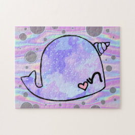 Pastel Waterverf Iridescent Narwhal Jigsaw Puzzel